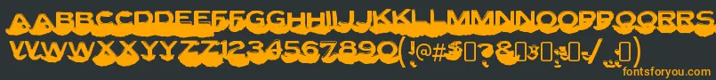 LettersetcRegular Font – Orange Fonts on Black Background