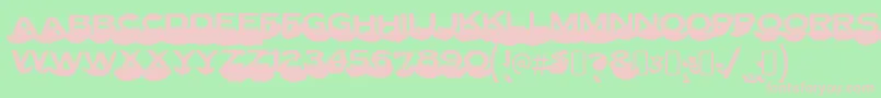 LettersetcRegular Font – Pink Fonts on Green Background