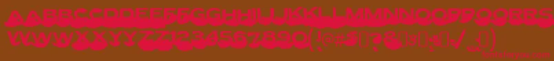 LettersetcRegular Font – Red Fonts on Brown Background
