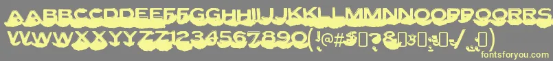 LettersetcRegular Font – Yellow Fonts on Gray Background