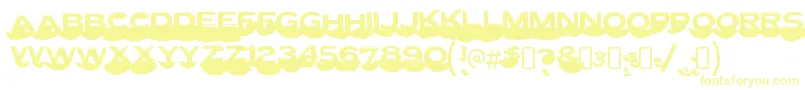 LettersetcRegular Font – Yellow Fonts on White Background