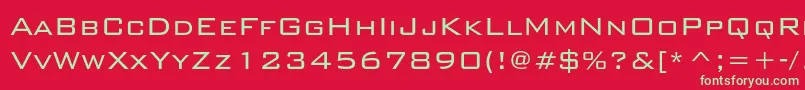 Bankgothiclightc Font – Green Fonts on Red Background