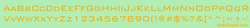 Bankgothiclightc Font – Orange Fonts on Green Background