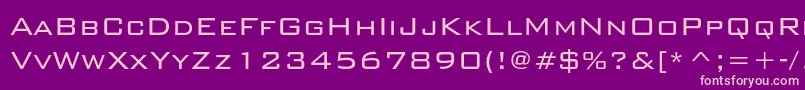 Bankgothiclightc Font – Pink Fonts on Purple Background