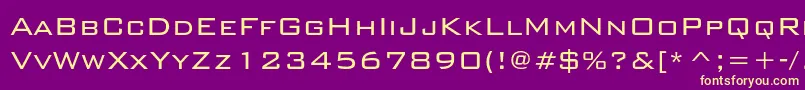 Bankgothiclightc Font – Yellow Fonts on Purple Background