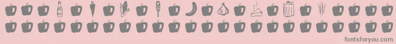 GmdoodlesFood Font – Gray Fonts on Pink Background