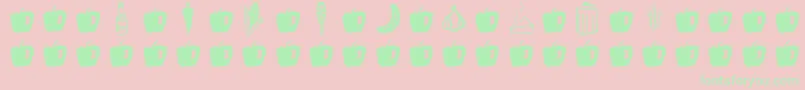 GmdoodlesFood Font – Green Fonts on Pink Background