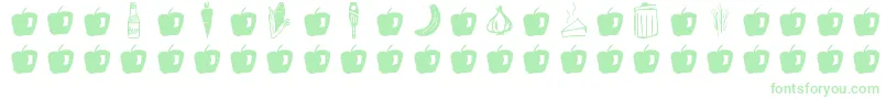 GmdoodlesFood-Schriftart – Grüne Schriften