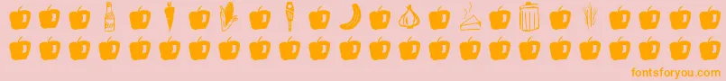 GmdoodlesFood Font – Orange Fonts on Pink Background