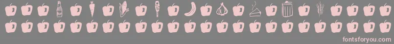 GmdoodlesFood Font – Pink Fonts on Gray Background