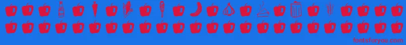 More about GmdoodlesFood Font GmdoodlesFood Font – Red Fonts on Blue Background