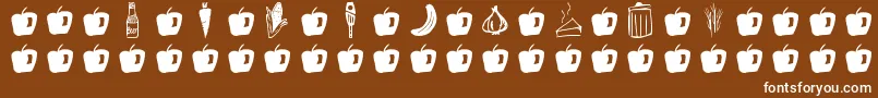GmdoodlesFood Font – White Fonts on Brown Background