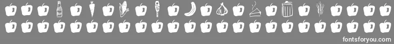 GmdoodlesFood Font – White Fonts on Gray Background