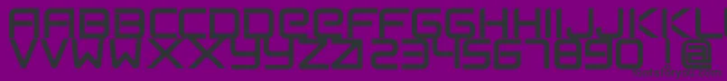 FlexsteelFreeForPersonalUseOnly-Schriftart – Schwarze Schriften auf violettem Hintergrund