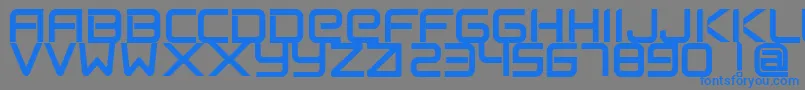 Czcionka FlexsteelFreeForPersonalUseOnly – niebieskie czcionki na szarym tle