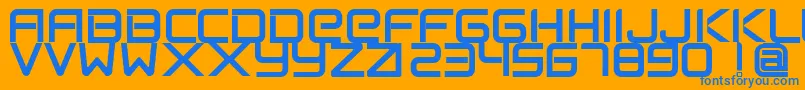 FlexsteelFreeForPersonalUseOnly Font – Blue Fonts on Orange Background