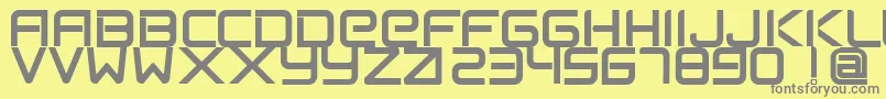FlexsteelFreeForPersonalUseOnly-Schriftart – Graue Schriften auf gelbem Hintergrund