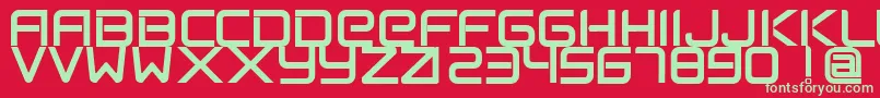 フォントFlexsteelFreeForPersonalUseOnly – 赤い背景に緑の文字