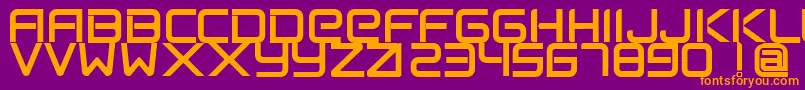 Czcionka FlexsteelFreeForPersonalUseOnly – pomarańczowe czcionki na fioletowym tle