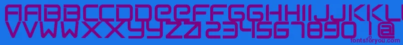 Police FlexsteelFreeForPersonalUseOnly – polices violettes sur fond bleu