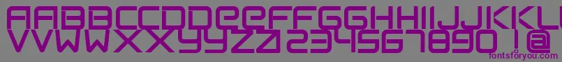Czcionka FlexsteelFreeForPersonalUseOnly – fioletowe czcionki na szarym tle