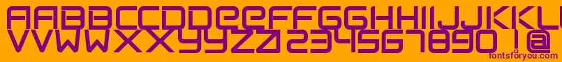 フォントFlexsteelFreeForPersonalUseOnly – オレンジの背景に紫のフォント