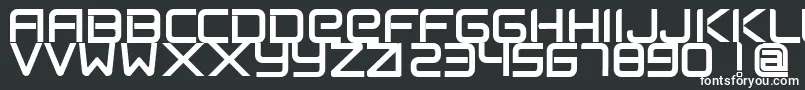 フォントFlexsteelFreeForPersonalUseOnly – 黒い背景に白い文字