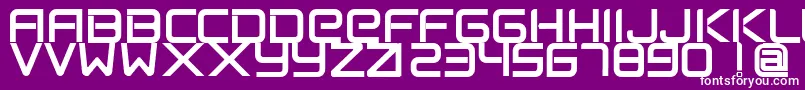 フォントFlexsteelFreeForPersonalUseOnly – 紫の背景に白い文字