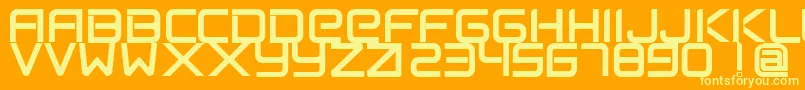 フォントFlexsteelFreeForPersonalUseOnly – オレンジの背景に黄色の文字
