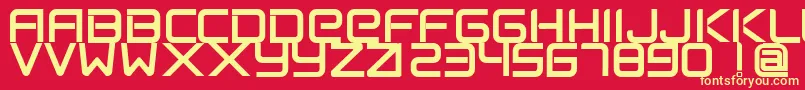 フォントFlexsteelFreeForPersonalUseOnly – 黄色の文字、赤い背景