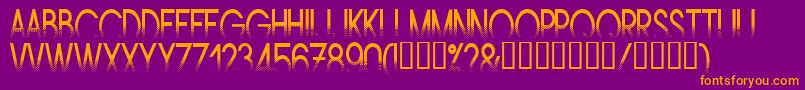 Amstn Font – Orange Fonts on Purple Background