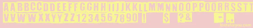 WhiteOnBlack Font – Yellow Fonts on Pink Background