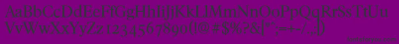 Police FranciscoserialRegular – polices noires sur fond violet
