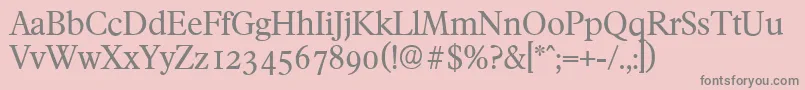 フォントFranciscoserialRegular – ピンクの背景に灰色の文字