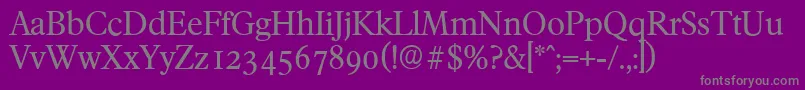 Weitere Informationen zur FranciscoserialRegular-Schriftart FranciscoserialRegular-Schriftart – Graue Schriften auf violettem Hintergrund