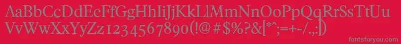 FranciscoserialRegular Font – Gray Fonts on Red Background