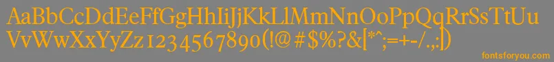 FranciscoserialRegular Font – Orange Fonts on Gray Background