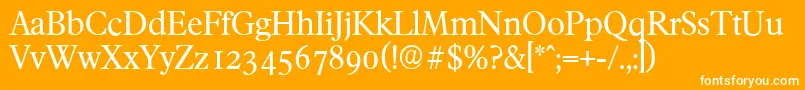 FranciscoserialRegular Font – White Fonts on Orange Background