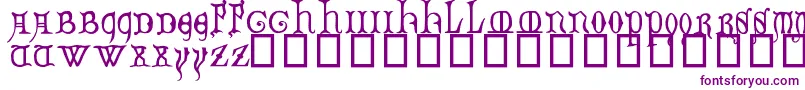 DecoratedMajuscules14thC. Font – Purple Fonts on White Background