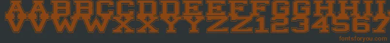 Illinois Font – Brown Fonts on Black Background