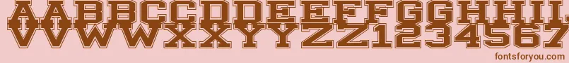 Illinois Font – Brown Fonts on Pink Background