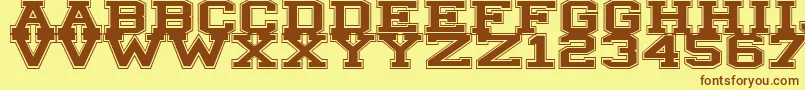 Illinois Font – Brown Fonts on Yellow Background