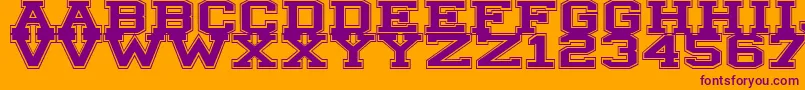 Illinois Font – Purple Fonts on Orange Background