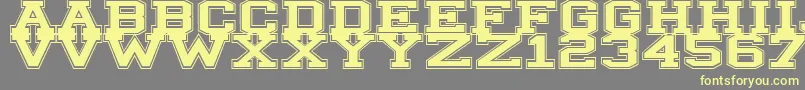 Illinois Font – Yellow Fonts on Gray Background