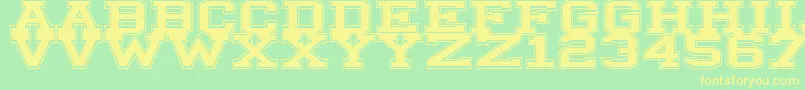 Шрифт Illinois – жёлтые шрифты на зелёном фоне