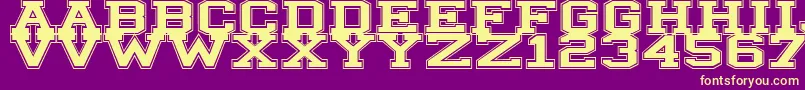 Illinois Font – Yellow Fonts on Purple Background