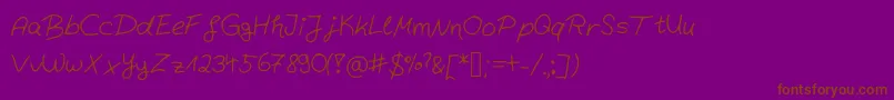Behindthemirror Font – Brown Fonts on Purple Background