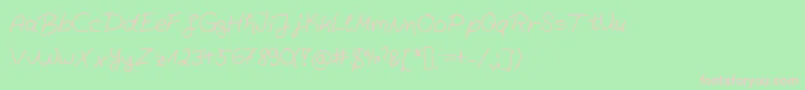 Behindthemirror Font – Pink Fonts on Green Background