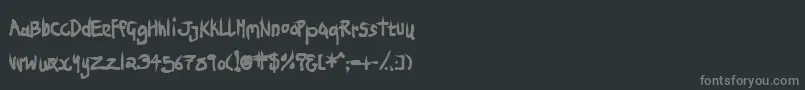 Ninjp Font – Gray Fonts on Black Background