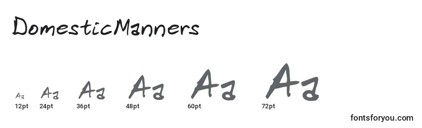DomesticManners Font Sizes